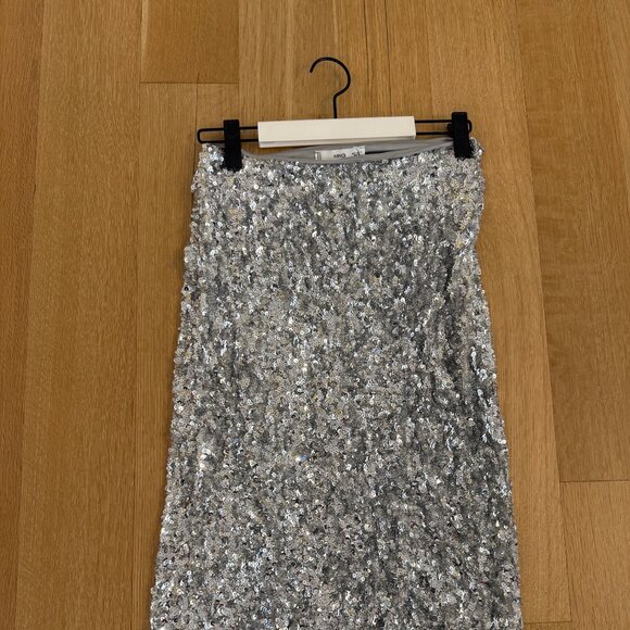 Mango New w/Tags Sequin Pencil Skirt - Picture 4 of 4